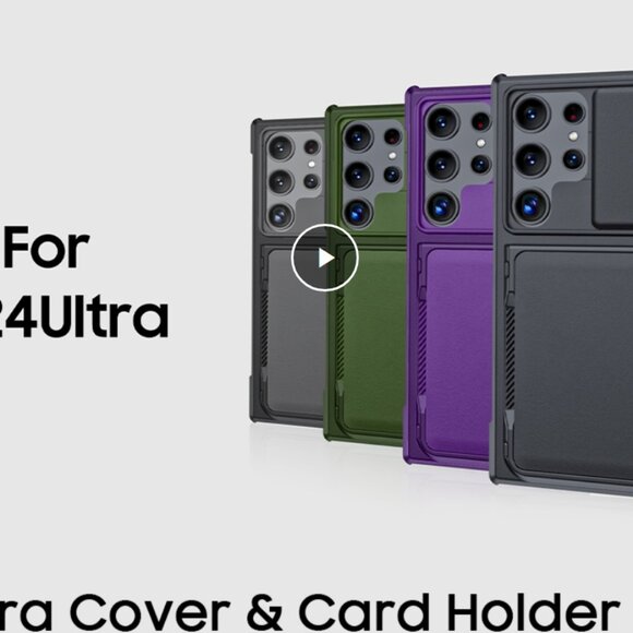 Samsung Galaxy S24 Ultra Case with Card Holder, Hard Back + Soft Edge Protection - Picture 5 of 5